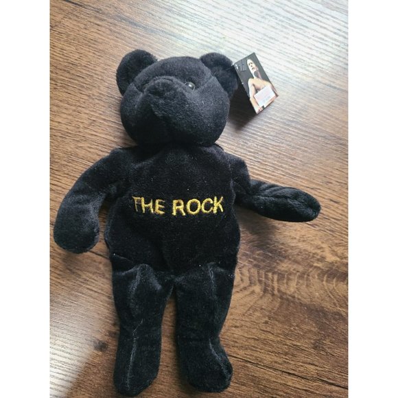 WWF Attitude bear THE ROCK NWT - Picture 1 of 5